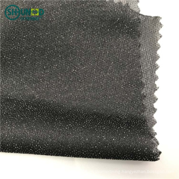 Chinese wholesale 100% polyester fabric material woven fusible elastic interlining two way stretch circular knitted interlining